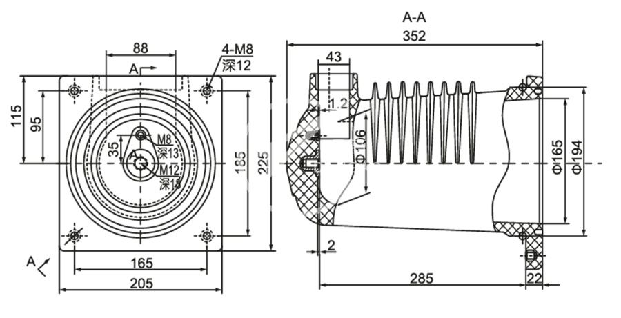 117_觸頭盒 630A～1600A CHZ1-20／225×205_2_第37頁_24kV配套件系列.jpg